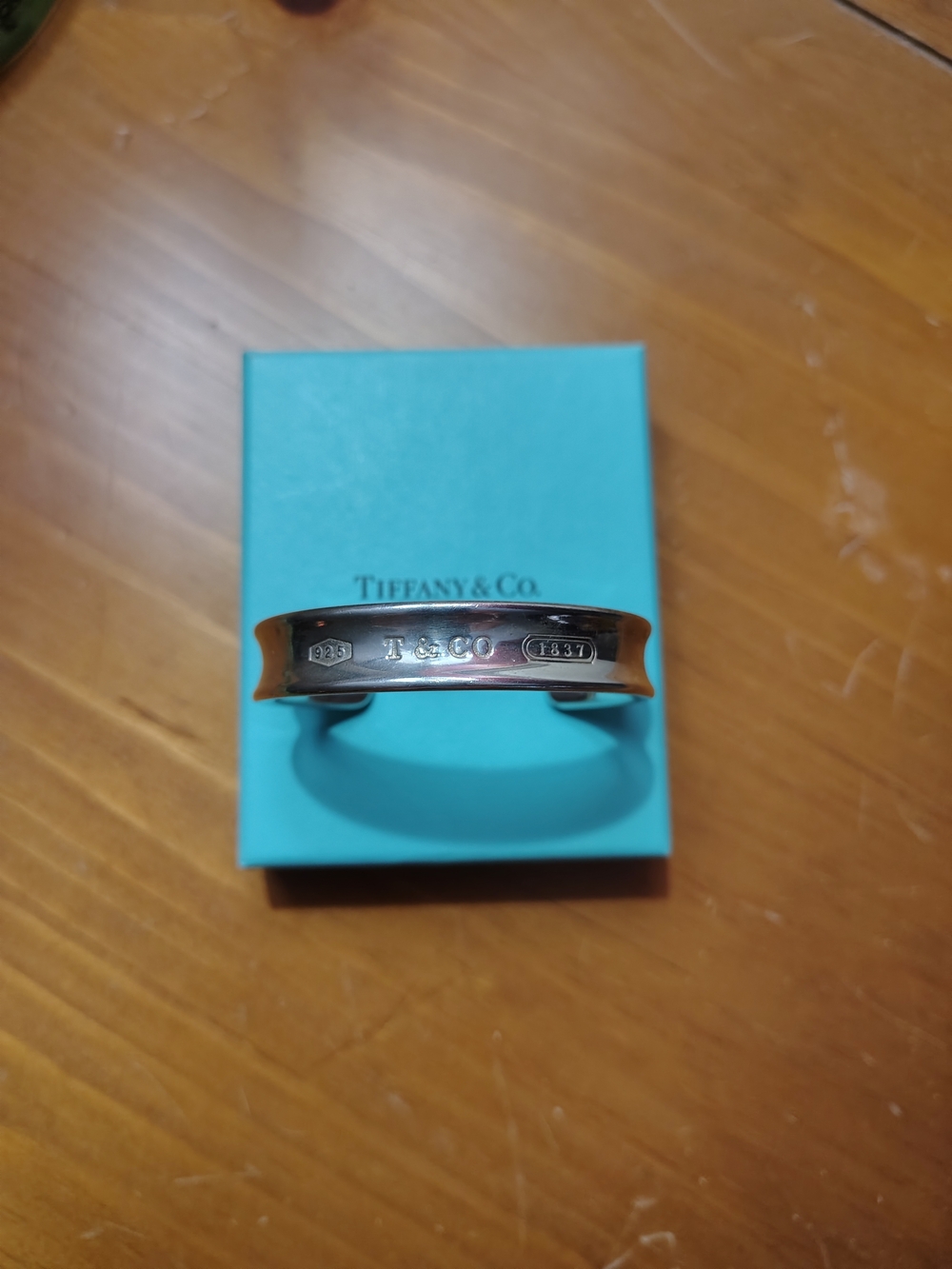Tiffany & Co. Sterling Silver T & Co. Stamped Cuff 1837